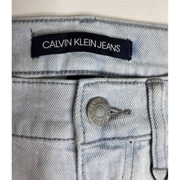 Calvin Klein Bleached Ankle Jeans Women's 26 High Rise‎ Straight Stretch NEW - Picture 6 of 10